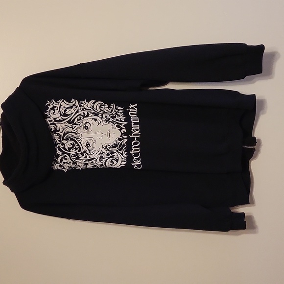 Gilden 2x black & White Electro harmonix zip up hooded jacket - Picture 6 of 12